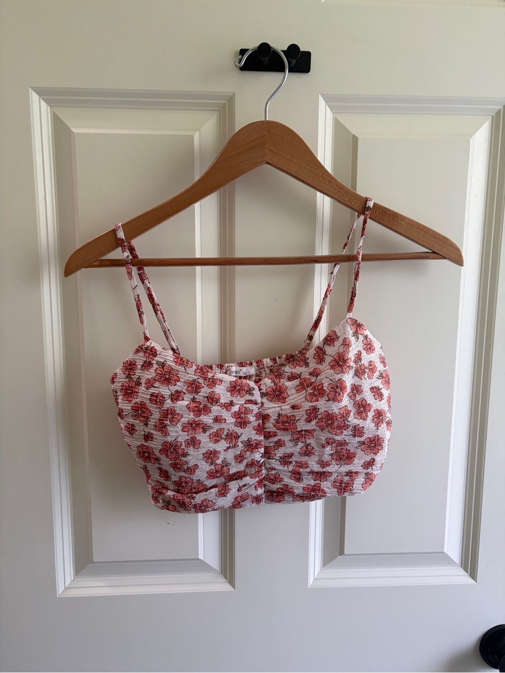 Great condition size S Timing brand Pink Floral Smocked Cropped Cami/bra top.